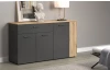 Komoda so zásuvkou Esteban 150 cm, antracit/dub evoke