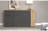 Komoda so zásuvkou Esteban 150 cm, antracit/dub evoke