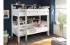 Dvojposchodová posteľ s regálom Jusa 90x200 cm, biela