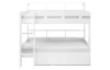 Dvojposchodová posteľ s regálom Jusa 90x200 cm, biela