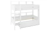 Dvojposchodová posteľ s regálom Jusa 90x200 cm, biela
