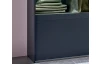 Šatníková skriňa Easy Plus, šírka 180 cm/výška 208 cm, grafit/sklo