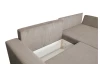 Rohová sedačka Brian, béžová štruktúrovaná látka