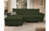 Rohová sedačka Helvetius, tmavo zelená látka