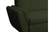 Rohová sedačka Helvetius, tmavo zelená látka