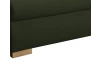 Rohová sedačka Helvetius, tmavo zelená látka