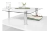 Konferenčný stolík Memphis, lesklý biely