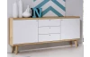 Široká komoda Primo, dub riviera/biela