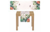 Behúň na stôl 40x150 cm, zelené listy a motýliky