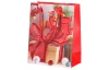 Vianočná darčeková taška (4 druhy) veľkosť XL, červená
