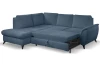 Rohová sedacia  súprava Geneva, zafírovo modrá látka, ľavý roh