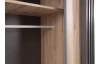 Šatníková skriňa s posuvnými dverami Almo, 215 cm, dub estana/antracit