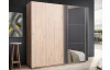 Šatníková skriňa s posuvnými dverami Almo, 215 cm, dub estana/antracit