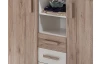 Komoda s prebaľovacím pultom Cariba, dub san remo/biela