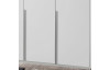 Šatníková skriňa New York D, 135 cm, biela / biely lesk