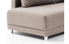 Rohová sedacia súprava Beate, hnedo-béžová látka, ľavý roh
