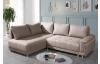 Rohová sedacia súprava Beate, hnedo-béžová látka, ľavý roh