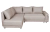 Rohová sedacia súprava Beate, hnedo-béžová látka, ľavý roh