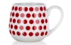 Hrnček Dots 340 ml, biela bodkovaná