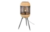 Stojacia  lampa Kari, kov/bambus