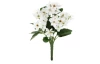 Umelá kytica Plamienky, biela
