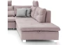 Sedacia súprava Madeira 3A, svetlo ružová látka, tvar pravé U