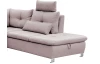 Sedacia súprava Madeira 3A, svetlo ružová látka, tvar pravé U