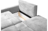 Rohová sedacia súprava Kevin,  svetlo šedá látka, ľavý roh