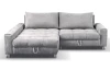 Rohová sedacia súprava Kevin,  svetlo šedá látka, ľavý roh