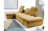 Rohová sedacia súprava Focus, horčicová žltá látka, ľavý roh