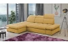 Rohová sedacia súprava Focus, horčicová žltá látka, ľavý roh