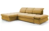 Rohová sedacia súprava Focus, horčicová žltá látka, ľavý roh