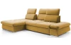 Rohová sedacia súprava Focus, horčicová žltá látka, ľavý roh