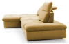 Rohová sedacia súprava Focus, horčicová žltá látka, ľavý roh