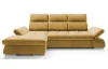 Rohová sedacia súprava Focus, horčicová žltá látka, ľavý roh