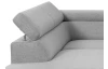 Rohová sedacia súprava Lonigo, svetle šedá látka, ľavý roh