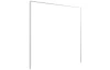 Paspartový rám k šatníkovej skrini Emden, 185 cm, biely