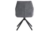 Jedálenská stolička Livela, dymovo šedá štruktúrovaná tkanina