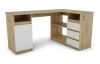 Rohový písací stôl Carlos, dub artisan/biea