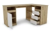 Rohový písací stôl Carlos, dub artisan/biea