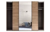 Šatníková skriňa so zrkadlom Bravo, 270 cm, dub mauvella