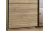 Šatníková skriňa so zrkadlom Bravo, 270 cm, dub mauvella