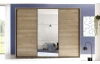Šatníková skriňa so zrkadlom Bravo, 270 cm, dub mauvella