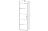Predsieňová šatníková skriňa Prego, 55 cm, biela lesk