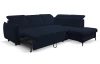 Rohová sedacia súprava Glow, námornícka modrá látka, pravý roh