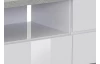 Široká TV skrinka Viva, beton/biely lesk