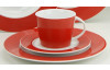 Dezertný tanier 21 cm Basic Colours, červený okraj