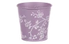 Obal na kvetináč fialový s bielymi ružami, 11 cm