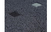 Froté osuška Quattro, tencel, antracitová, kocky, 80x160 cm