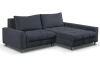 Rohová sedacia súprava Kevin,tmavomodrá látka, pravý roh